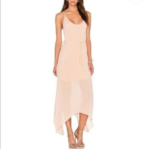 Rory Beca Castanets Cream Beige Midi Slip Dress XS